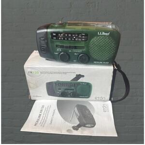 Eton L.L. Bean Microlink FR150 Emergency Radio Solar Hand Crank Flashlight Green